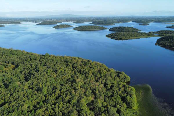 Aerial view of lough Erne