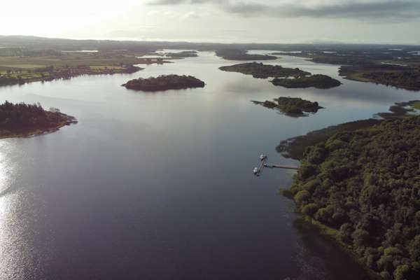 Aerial view of lough Erne