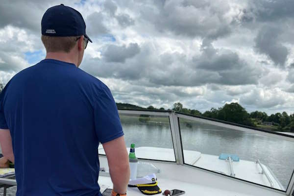 Shannon Boat Hire Gallery - Crossing lough Erne on a Kilkenny Class Cruiser