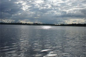 Cruising across Lough Ree