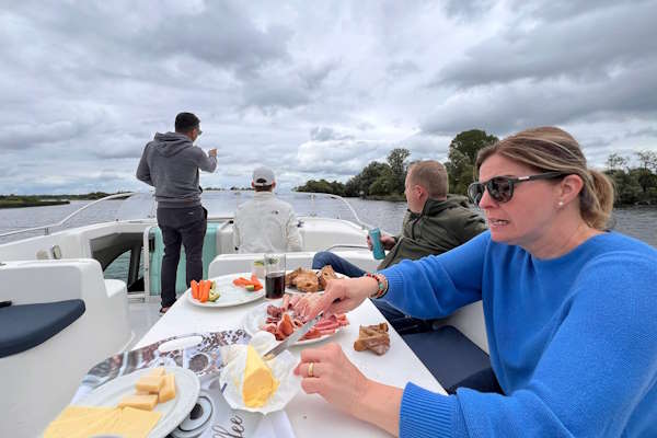 Getting ready for lunch on board a Silver Breeze