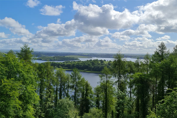 Lough Erne from the cliffs of Maghoo