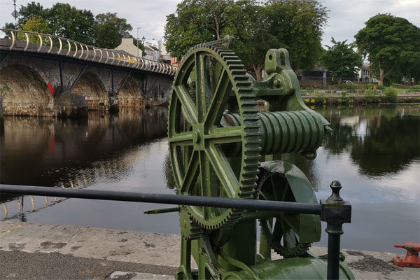 One of the old bridge winches at Carrick-on-Shannon