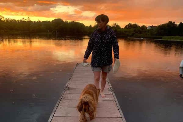 Walking the jetty after a hard day's cruising