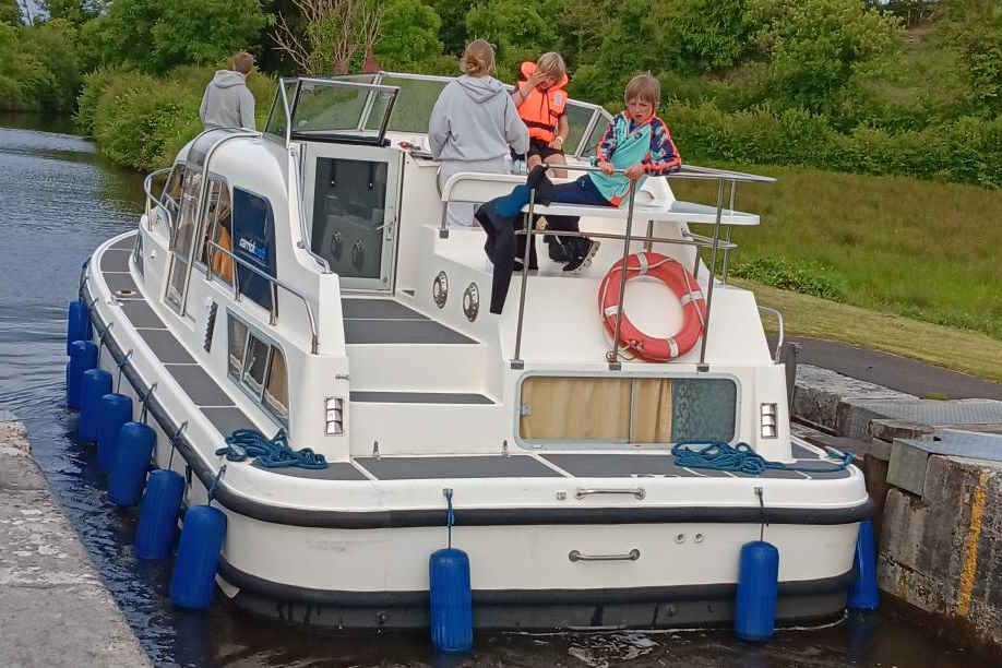 Shannon Boat Hire Gallery - Leaving a lock on a Kilkenny Class