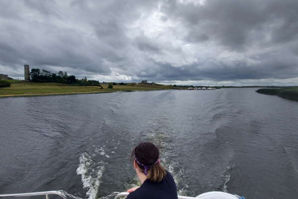 Passing Clonmacnoise on a Silver Crest