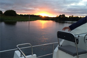Sunset on the Shannon-Erne Waterway