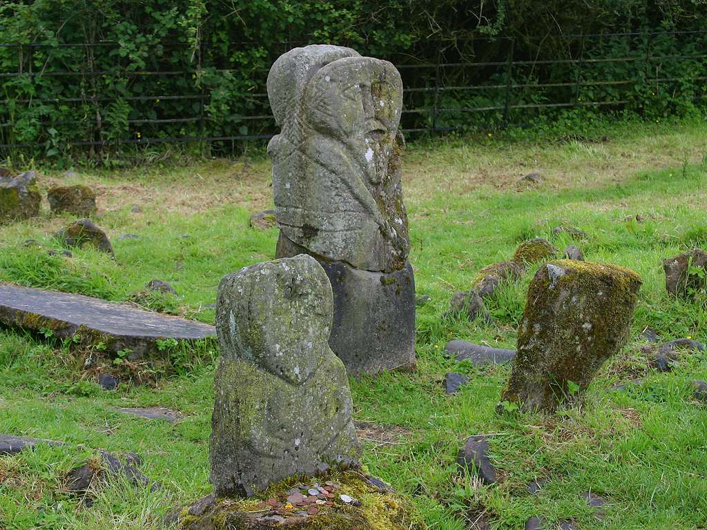 The Boa Island figure and the Lustymore Island figure