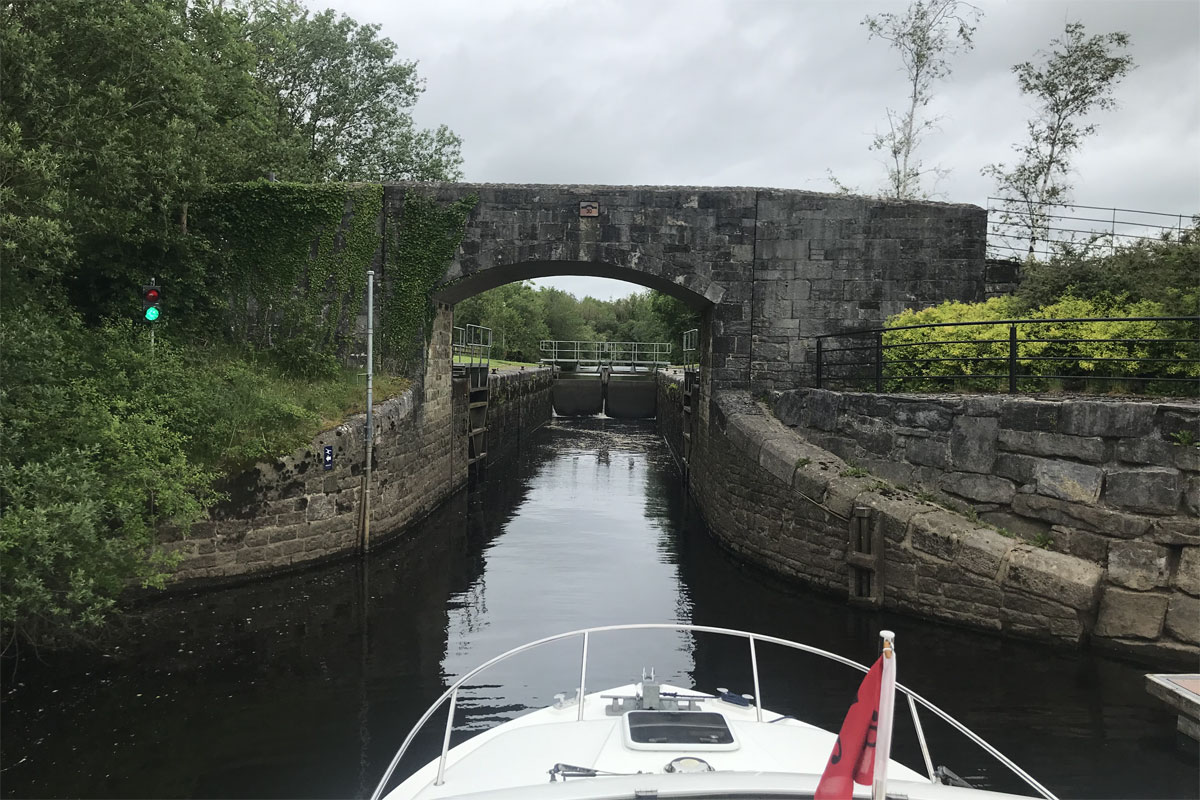 Locks on the Shannon-Erne waterway are narrower and fully automatic.