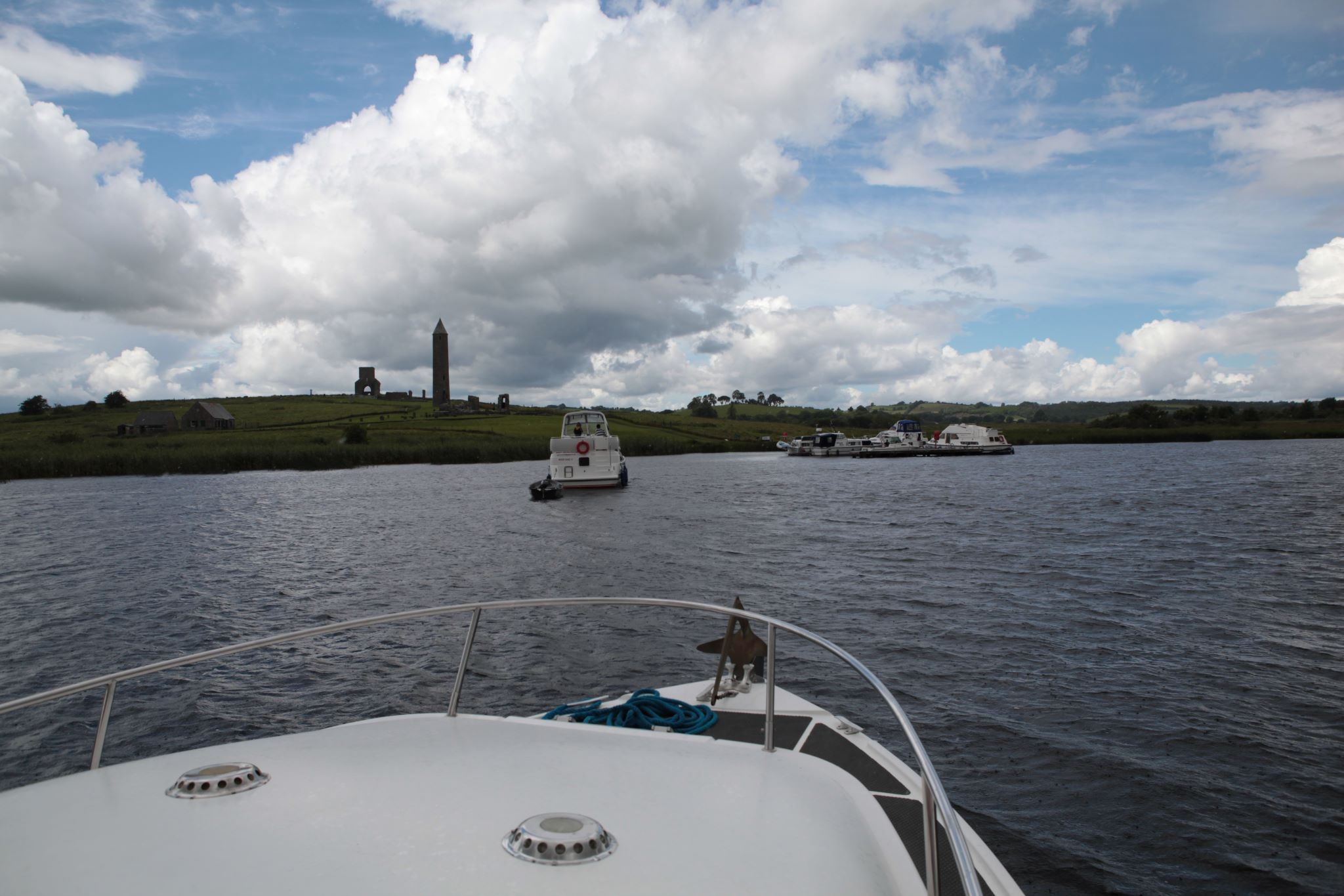 Cruising to Devenish Island on Lough Erne