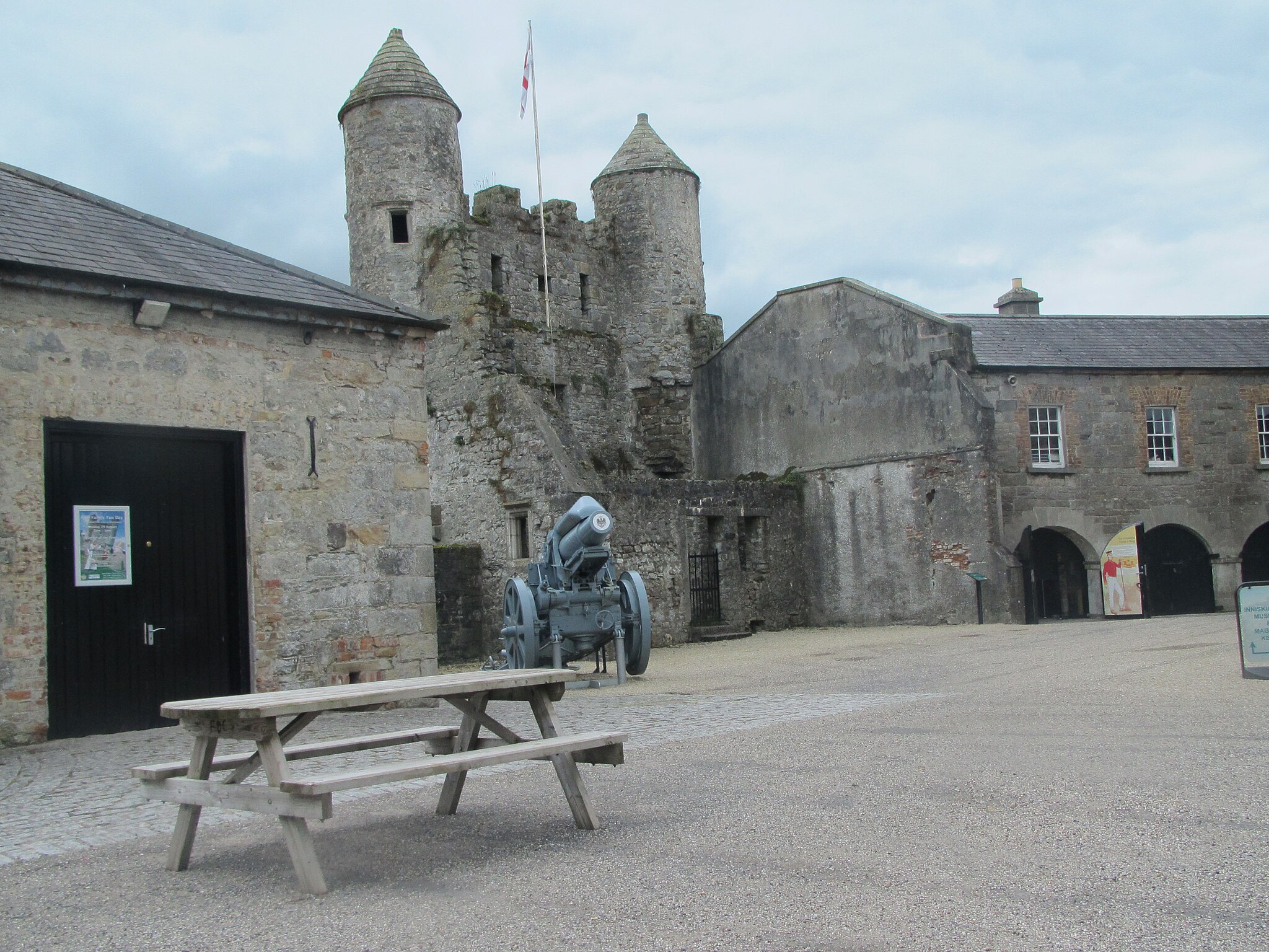 The inner courtyard at Enniskillen Castle.