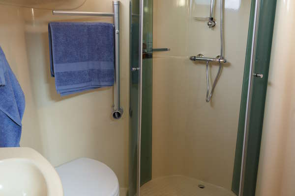 One of the Bathrooms on the Galway Octo Hire Boat