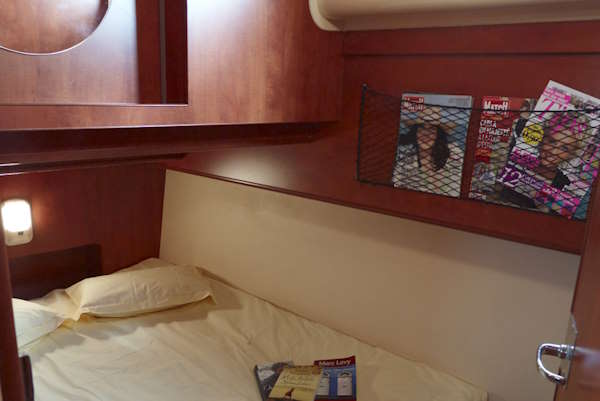 One of the Side Cabins on the Galway Octo Hire Boat